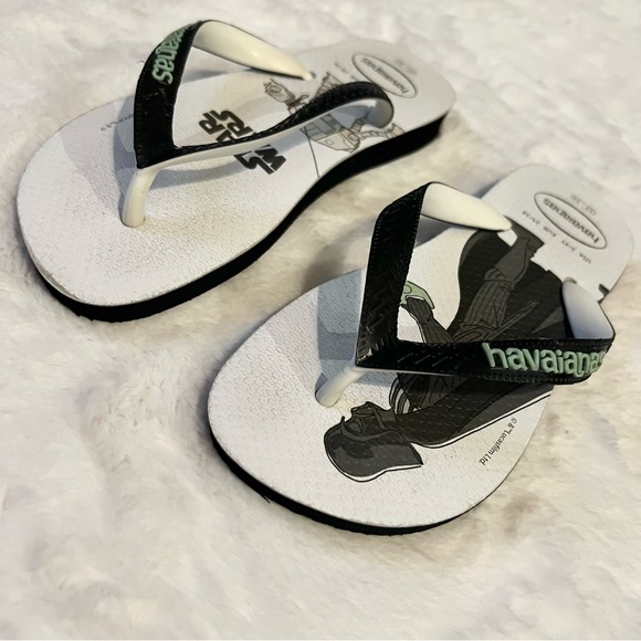 Havaianas Star Wars Flip Flop Sandals Size 3/4 Youth Kids White Darth Vader - Picture 5 of 6